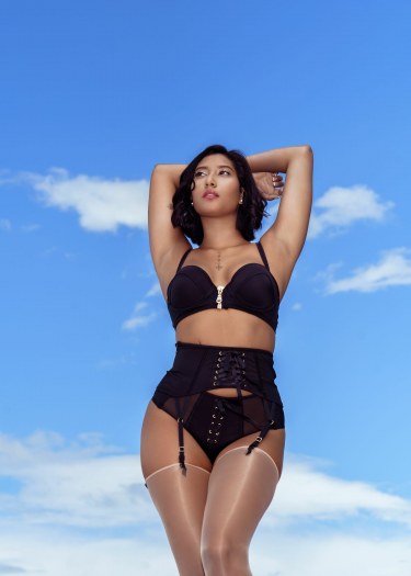 Alika Penagos In Black Lingerie 4