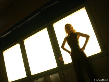 Amateur Latex Blonde In Public 5