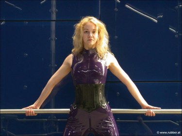 Amateur Latex Blonde In Public 8