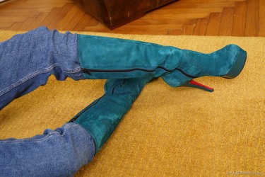 Anna O In Denim And Boots 14