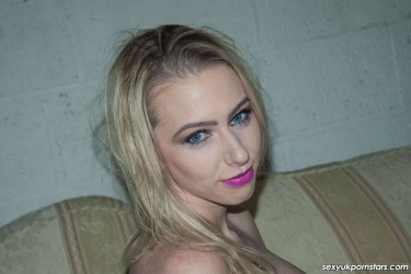 Busty Grace Harper In Striped Stockings 2