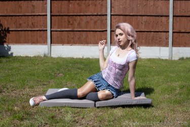 Chloe Toy In The Garden 1