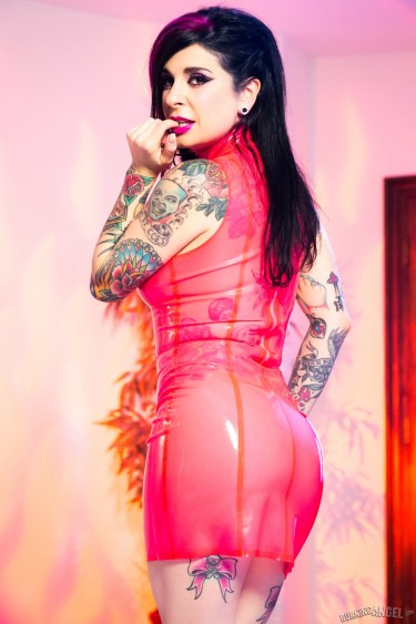 Joanna Angel In Pink Latex Dress 2