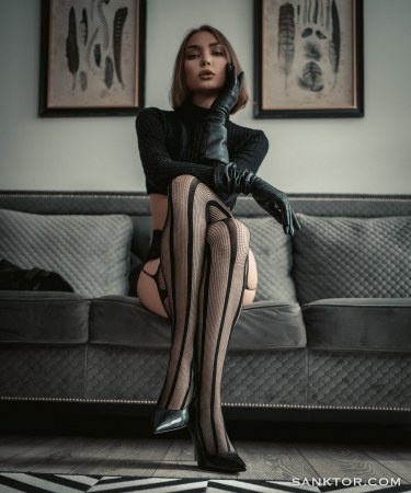 Katya In Nylons And Gloves 2