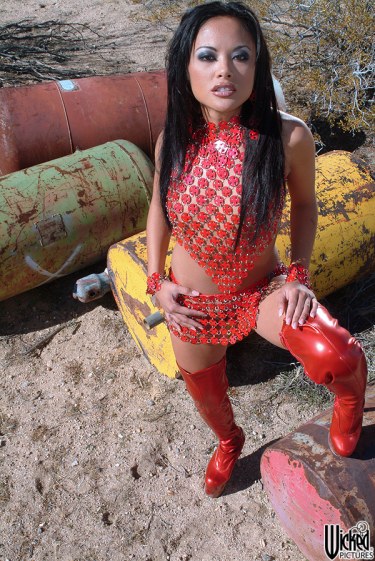 Kaylani Lei In Red Boots 8