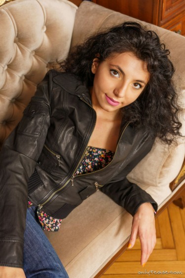 Mini Mitzix In Leather Jacket And Nylons 7