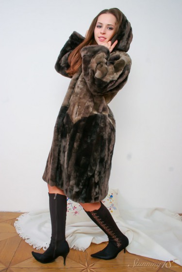 Nude Under The Coat With Nelly J 2