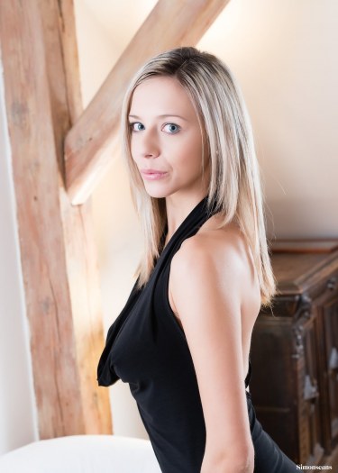 Tracy Smile In Black Dress And Stockings 1