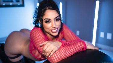 Vanessa Sky Teases On A Black Chair 14
