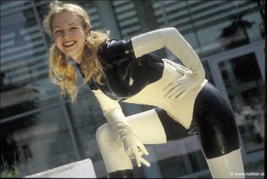 Amateur In Black And White Latex 13