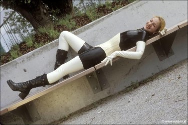 Amateur In Black And White Latex 6