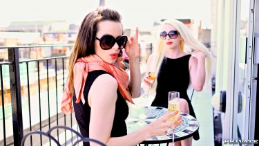 Amica Bentley And Valerie Fox Share A Big Hard Cock 1