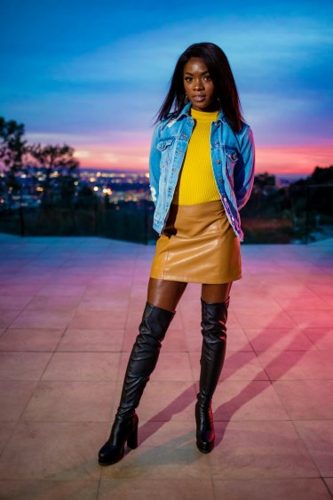 Ana Foxxx In Leather Skirt And Boots 1