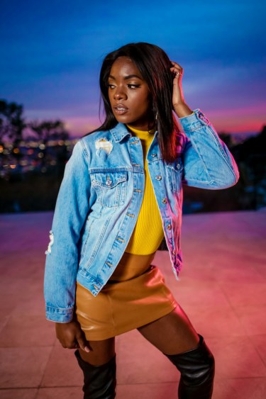 Ana Foxxx In Leather Skirt And Boots 2