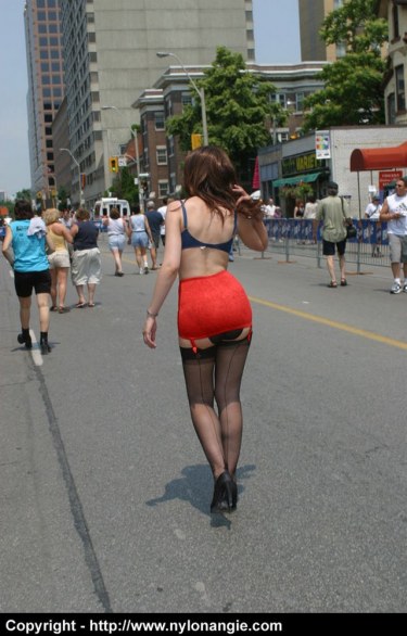 Angela On A Public Street 4