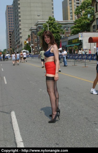 Angela On A Public Street 7