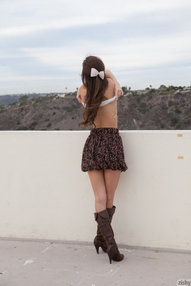 Carlee Delima Teases On A Rooftop 10