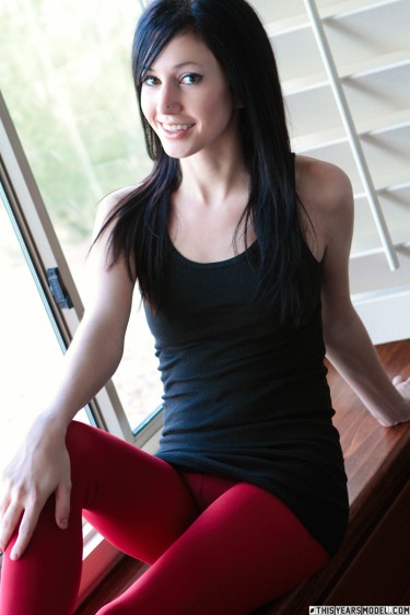 Catie Minx In Red Nylons 1