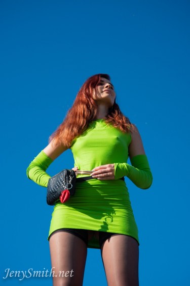 Classic Black Stockings Upskirt 7