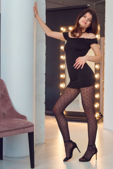 Davina In Black Nylons 1