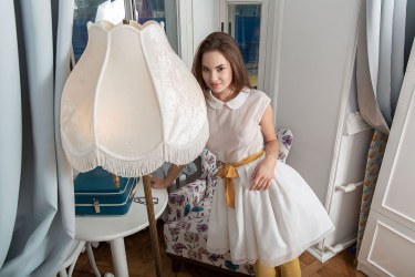 Diana In Yellow Tights 1