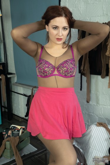 Eva Berger Plays With Her Nylons 1