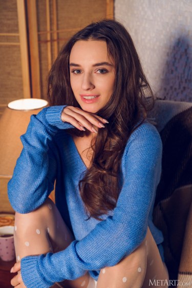 Gloria Sol In White Tights 1