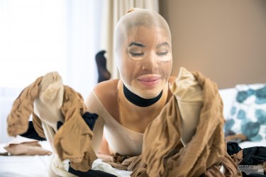 Heavy Pantyhose Encasement For Lady Dee 14