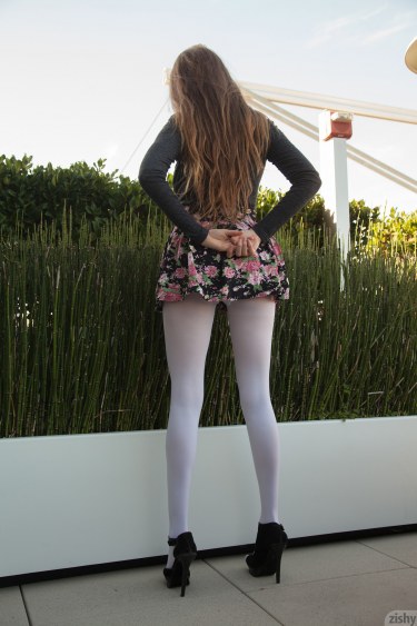 Holly Lebranche In White Tights 1