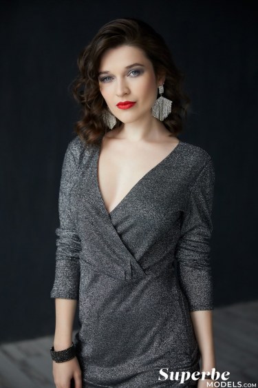 Hot Brunette Serena Wood In Boots 1