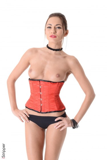 Isizzu In Red Corset 3