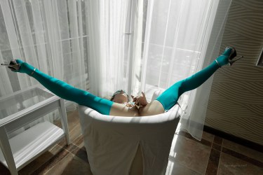 Jane In Sexy Blue Lingerie 12