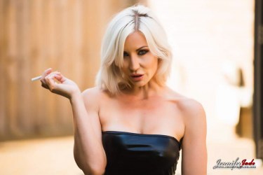 Jennifer Jade Smokes Outside 11