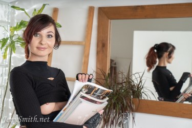 Jeny Smith In Red Fishnets And Boots 6