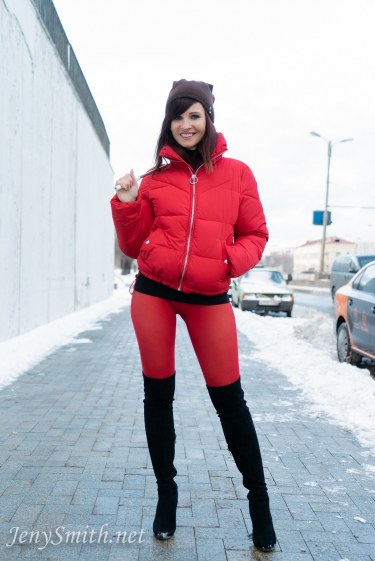 Jeny Smith In Red Seamless Explicit 10