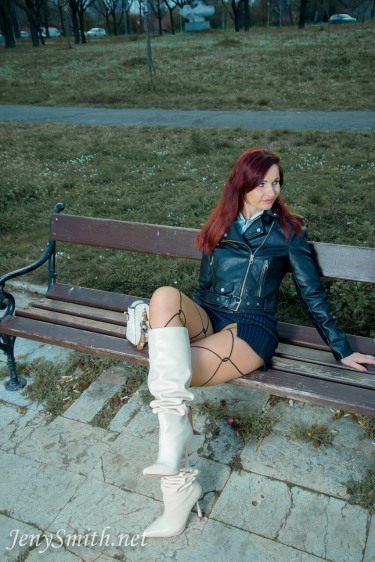 Jeny Smith Walks In The Park 12