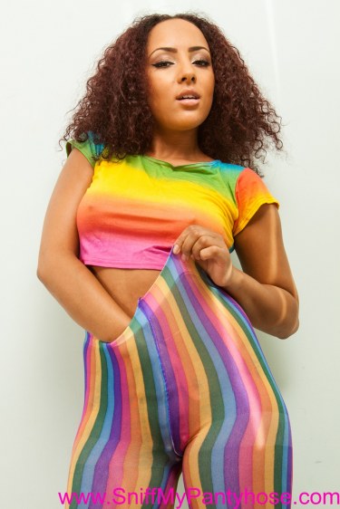 Kayla Louise In Colorful Pantyhose 4