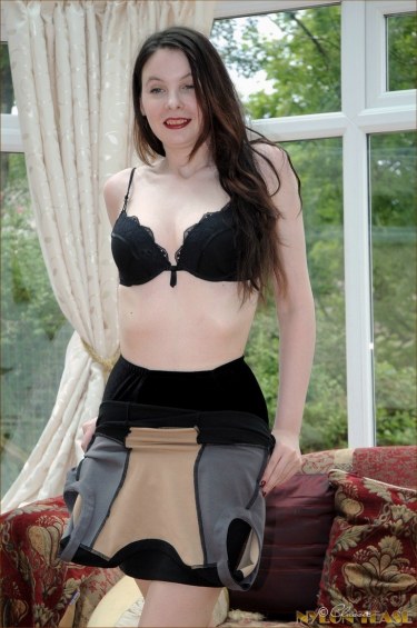 Lady Bonnefoy Strips On Sofa 6