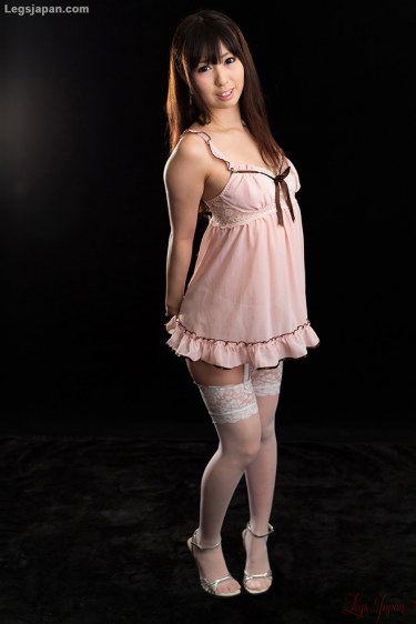 Miku Oguri In White Stockings 1