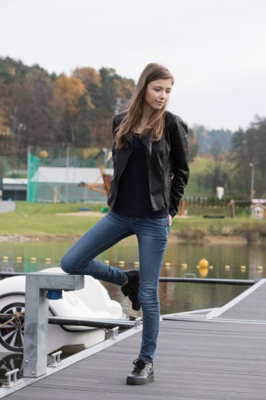 Mila Azul In Leather And Denim 10