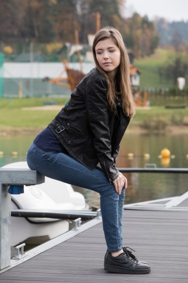 Mila Azul In Leather And Denim 11