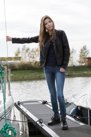 Mila Azul In Leather And Denim 12