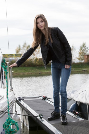 Mila Azul In Leather And Denim 13