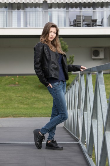 Mila Azul In Leather And Denim 4