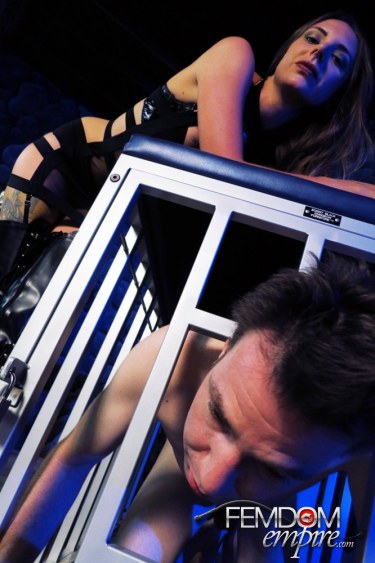 Mona Rogers With Her Caged Slave 3