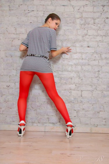 Nelly J In Red Tights 2