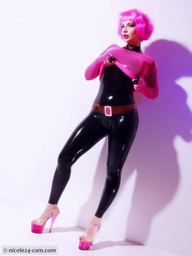 Nicole In Pink And Black 1