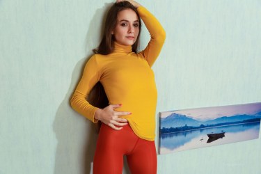 Nora In Red Tights 1