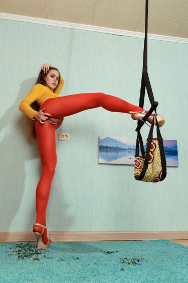 Nora In Red Tights 5