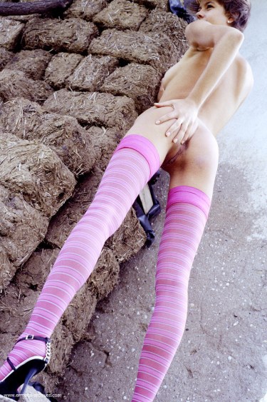 Olga In Purple Stockings 15